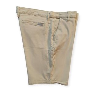 7 For All Mankind Flat Front Shorts Mens 38 Chino Light Khaki